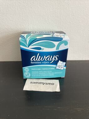 Always Feminine Wipes Fresh and Clean Individual Wipes to Go 20 count READ DECRP